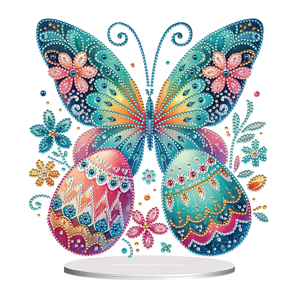 Acrylic Special Shape Butterfly Desktop Diamond Art Kits for Home Office Decor