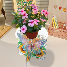 Load image into Gallery viewer, Acrylic Butterfly Round Flower Pot Riser Potted Plant Holder Rack for Home Decor

