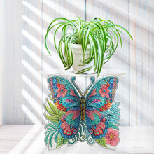 Load image into Gallery viewer, Acrylic Butterfly Round Flower Pot Riser Potted Plant Holder Rack for Home Decor
