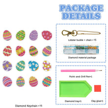 Load image into Gallery viewer, Double Sided Special Shape Animals Diamond Art Craft Keychain for Party Supplies
