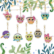 Load image into Gallery viewer, Double Sided Special Shape Animals Diamond Art Craft Keychain for Party Supplies
