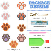 Load image into Gallery viewer, Double Sided Special Shape Animals Diamond Art Craft Keychain for Party Supplies
