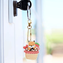 Load image into Gallery viewer, Double Sided Special Shape Animals Diamond Art Craft Keychain for Party Supplies
