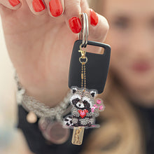 Load image into Gallery viewer, Double Sided Special Shape Animals Diamond Art Craft Keychain for Party Supplies
