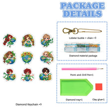 Load image into Gallery viewer, Double Sided Special Shape Animals Diamond Art Craft Keychain for Party Supplies
