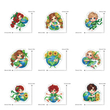 Load image into Gallery viewer, Double Sided Special Shape Animals Diamond Art Craft Keychain for Party Supplies
