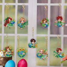 Load image into Gallery viewer, Double Sided Special Shape Animals Diamond Art Craft Keychain for Party Supplies
