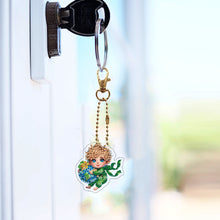 Load image into Gallery viewer, Double Sided Special Shape Animals Diamond Art Craft Keychain for Party Supplies
