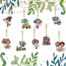 Load image into Gallery viewer, Double Sided Special Shape Animals Diamond Art Craft Keychain for Party Supplies

