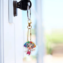 Load image into Gallery viewer, Double Sided Special Shape Animals Diamond Art Craft Keychain for Party Supplies
