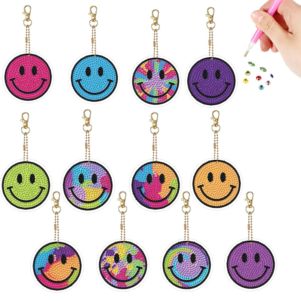 Double Sided Special Shape Animals Diamond Art Craft Keychain for Party Supplies