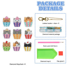Load image into Gallery viewer, Double Sided Special Shape Animals Diamond Art Craft Keychain for Party Supplies

