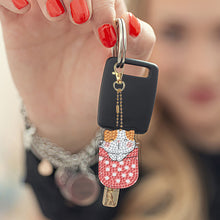 Load image into Gallery viewer, Double Sided Special Shape Animals Diamond Art Craft Keychain for Party Supplies
