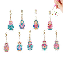 Load image into Gallery viewer, Double Sided Special Shape Animals Diamond Art Craft Keychain for Party Supplies
