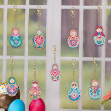 Load image into Gallery viewer, Double Sided Special Shape Animals Diamond Art Craft Keychain for Party Supplies
