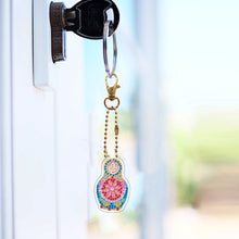 Load image into Gallery viewer, Double Sided Special Shape Animals Diamond Art Craft Keychain for Party Supplies
