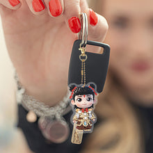 Load image into Gallery viewer, Double Sided Special Shape Animals Diamond Art Craft Keychain for Party Supplies
