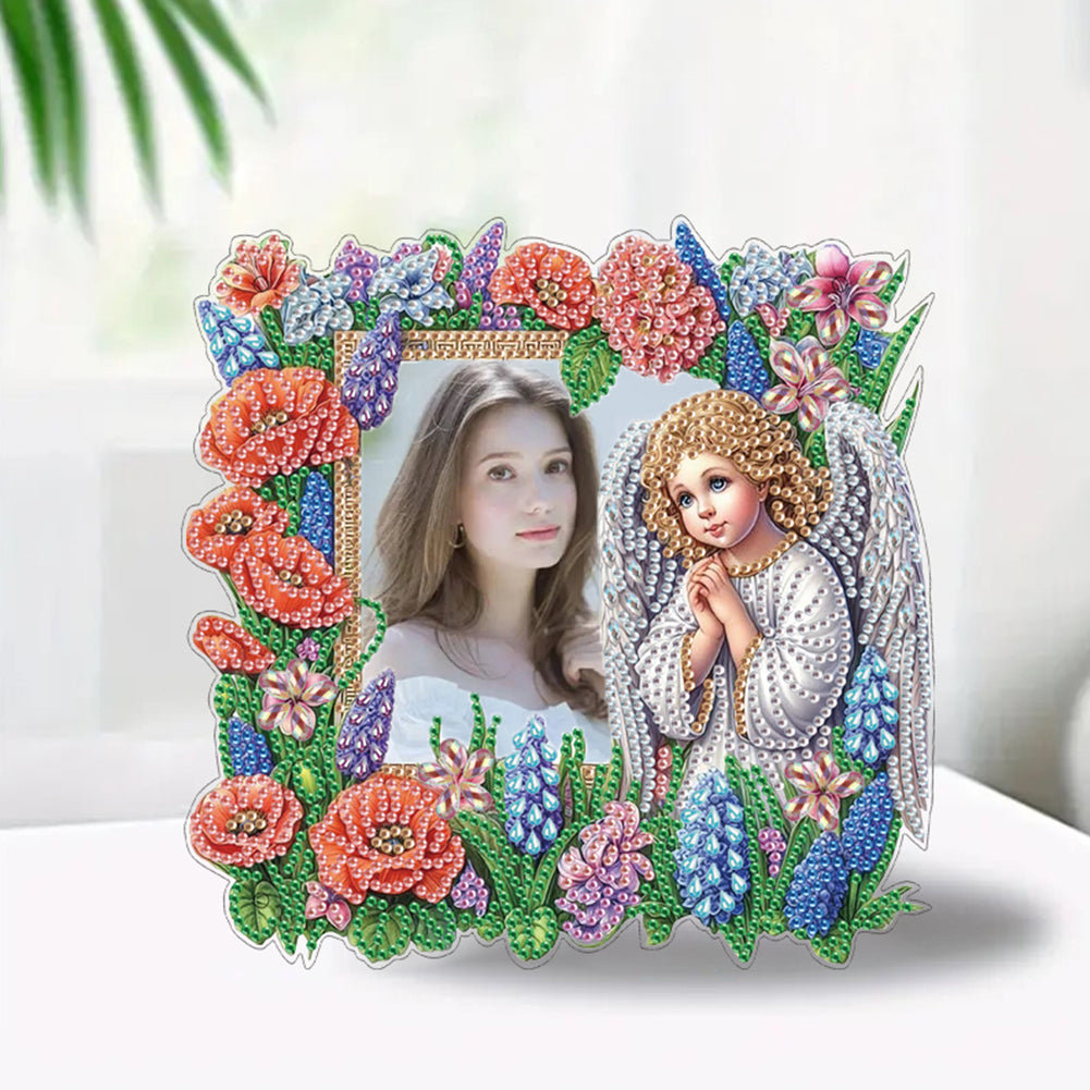 Special Shape Flower Table Top Diamond Painting Frame Kits for Home Office Decor