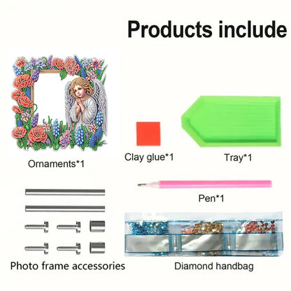 Special Shape Flower Table Top Diamond Painting Frame Kits for Home Office Decor