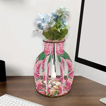 Load image into Gallery viewer, Acrylic Wood Diamond Painting Flower Vase 5D DIY Diamond Art Vase for Home Decor
