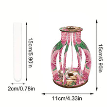 Load image into Gallery viewer, Acrylic Wood Diamond Painting Flower Vase 5D DIY Diamond Art Vase for Home Decor
