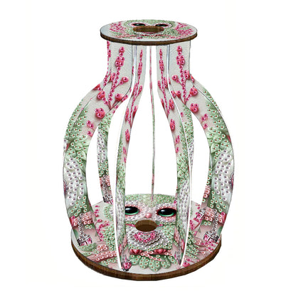 Acrylic Wood Diamond Painting Flower Vase 5D DIY Diamond Art Vase for Home Decor