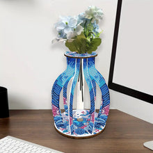 Load image into Gallery viewer, Acrylic Wood Diamond Painting Flower Vase 5D DIY Diamond Art Vase for Home Decor

