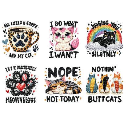 6Pcs Acrylic Animals Diamond Painting Refrigerator Magnet for Fridge Whiteboards