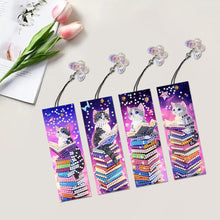 Load image into Gallery viewer, Animals 4Pcs Special Shape 5D DIY Diamond Painting Bookmark for Adults Beginners
