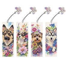 Load image into Gallery viewer, Animals 4Pcs Special Shape 5D DIY Diamond Painting Bookmark for Adults Beginners
