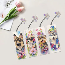 Load image into Gallery viewer, Animals 4Pcs Special Shape 5D DIY Diamond Painting Bookmark for Adults Beginners
