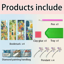 Load image into Gallery viewer, Animals 4Pcs Special Shape 5D DIY Diamond Painting Bookmark for Adults Beginners
