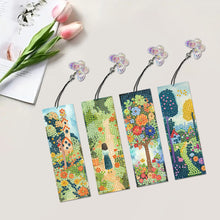 Load image into Gallery viewer, Animals 4Pcs Special Shape 5D DIY Diamond Painting Bookmark for Adults Beginners
