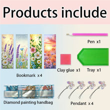 Load image into Gallery viewer, Animals 4Pcs Special Shape 5D DIY Diamond Painting Bookmark for Adults Beginners
