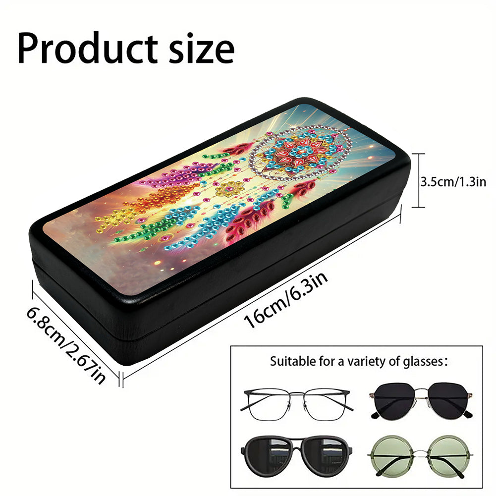 Diamond Painting Eyeglasses Case Cat 5D DIY Eyewear Organizer Case for Art Craft