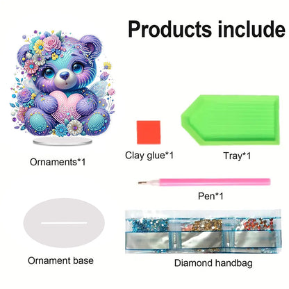 Acrylic Table Top Diamond Painting Ornament Kits for Home Office Desktop Decor