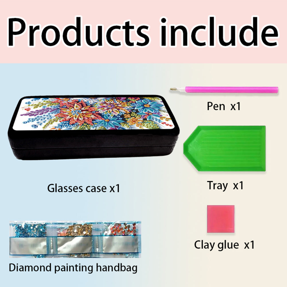 DIY Diamond Painting Glasses Storage Box Diamond Art Sunglasses Case Art Crafts