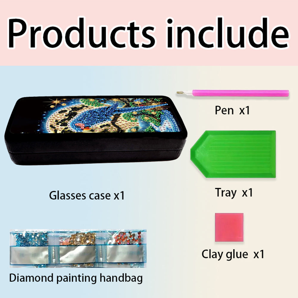 DIY Diamond Painting Glasses Storage Box Diamond Art Sunglasses Case Art Crafts