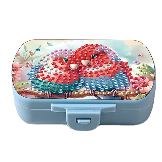 Flowers Diamond Painting Medicine Box Diamond Art Pill Storage Box for Art Craft