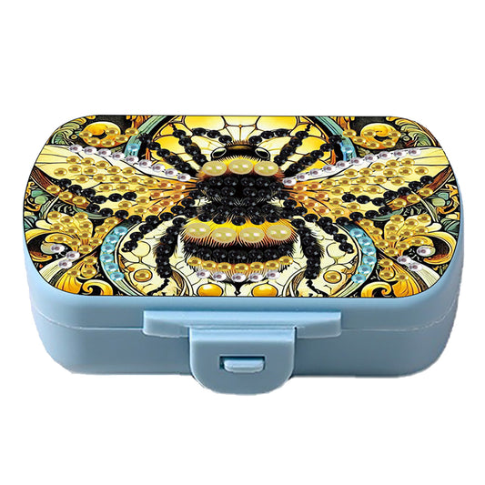 Flowers Diamond Painting Medicine Box Diamond Art Pill Storage Box for Art Craft