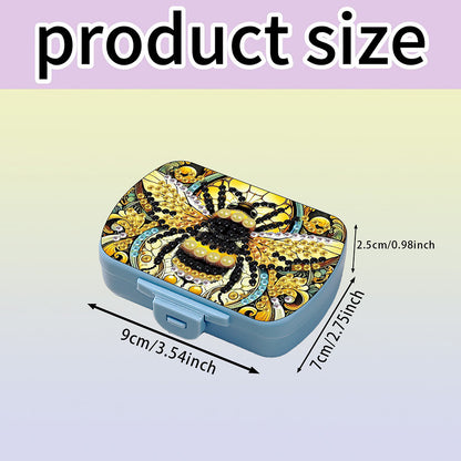 Flowers Diamond Painting Medicine Box Diamond Art Pill Storage Box for Art Craft