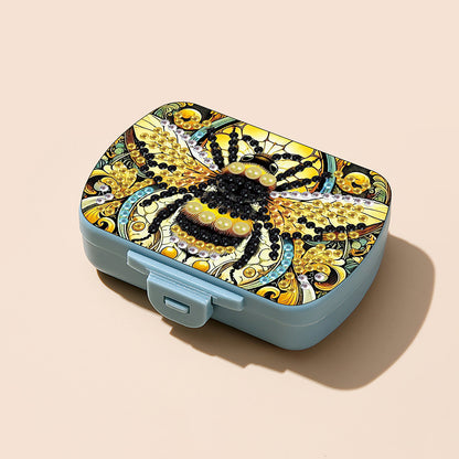 Flowers Diamond Painting Medicine Box Diamond Art Pill Storage Box for Art Craft