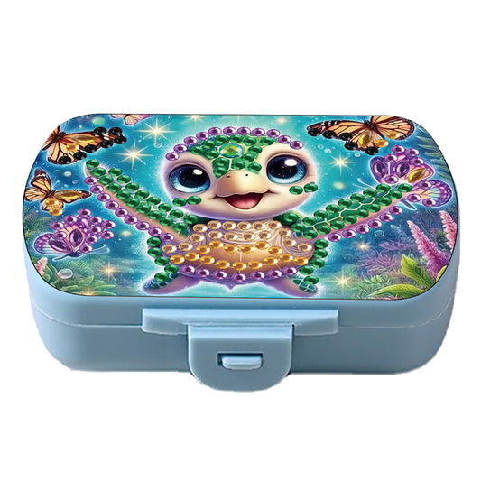 Flowers Diamond Painting Medicine Box Diamond Art Pill Storage Box for Art Craft