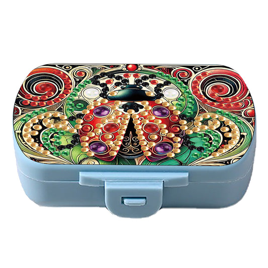 Flowers Diamond Painting Medicine Box Diamond Art Pill Storage Box for Art Craft