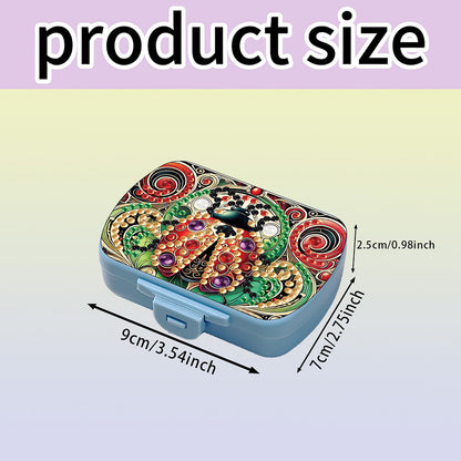 Flowers Diamond Painting Medicine Box Diamond Art Pill Storage Box for Art Craft
