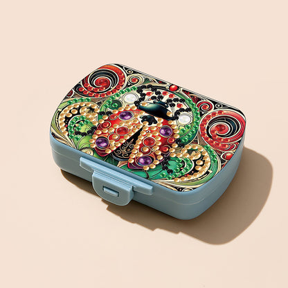 Flowers Diamond Painting Medicine Box Diamond Art Pill Storage Box for Art Craft