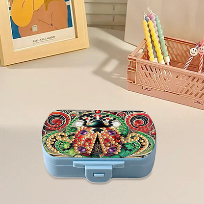 Flowers Diamond Painting Medicine Box Diamond Art Pill Storage Box for Art Craft