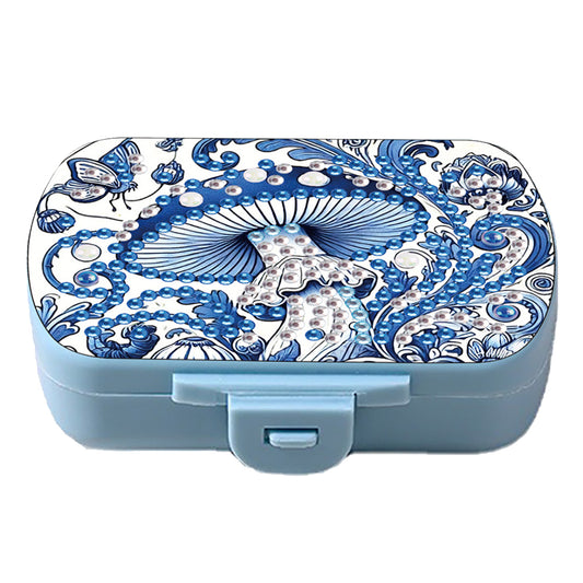 Flowers Diamond Painting Medicine Box Diamond Art Pill Storage Box for Art Craft
