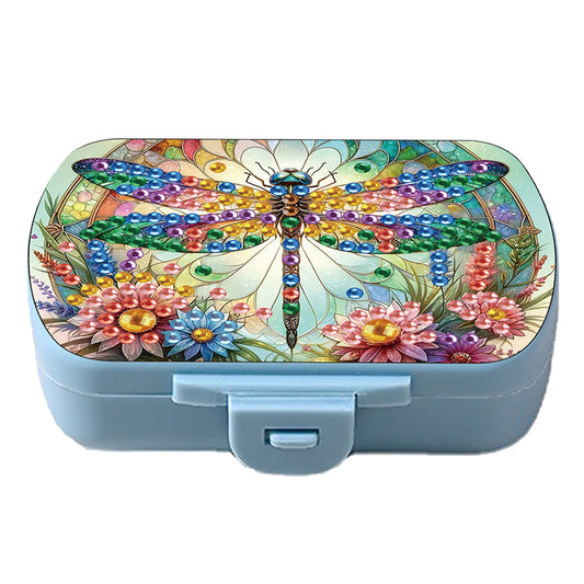 Flowers Diamond Painting Medicine Box Diamond Art Pill Storage Box for Art Craft