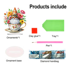 Load image into Gallery viewer, Acrylic Special Shape Teacup Gnome Desktop Diamond Art Kits Bedroom Table Decor
